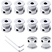 FULARR® 10Pcs Premium Aluminio GT2 Correa Dentada Polea- 20 Dientes 5mm Diámetro GT2 Sincronización Polea- para…